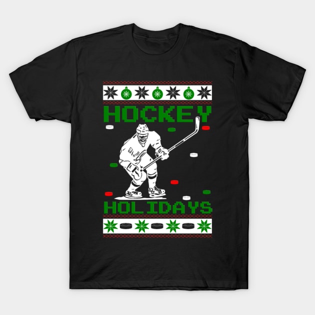 Happy Hockey Holidays T-Shirt by D3monic